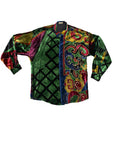 Vintage 90's Gianni Versace Velvet Silk Shirt