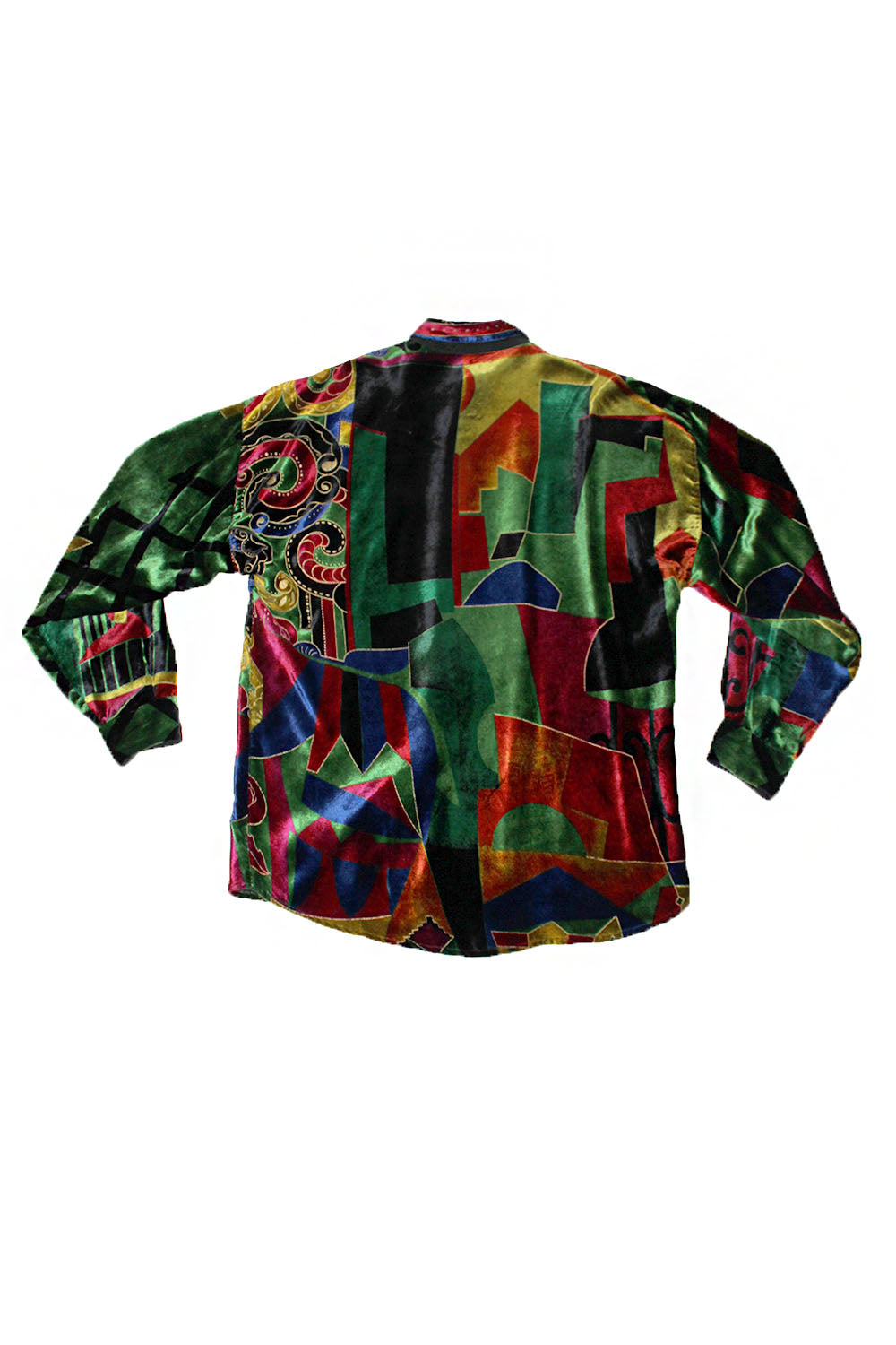 Vintage 90&#39;s Gianni Versace Velvet Silk Shirt