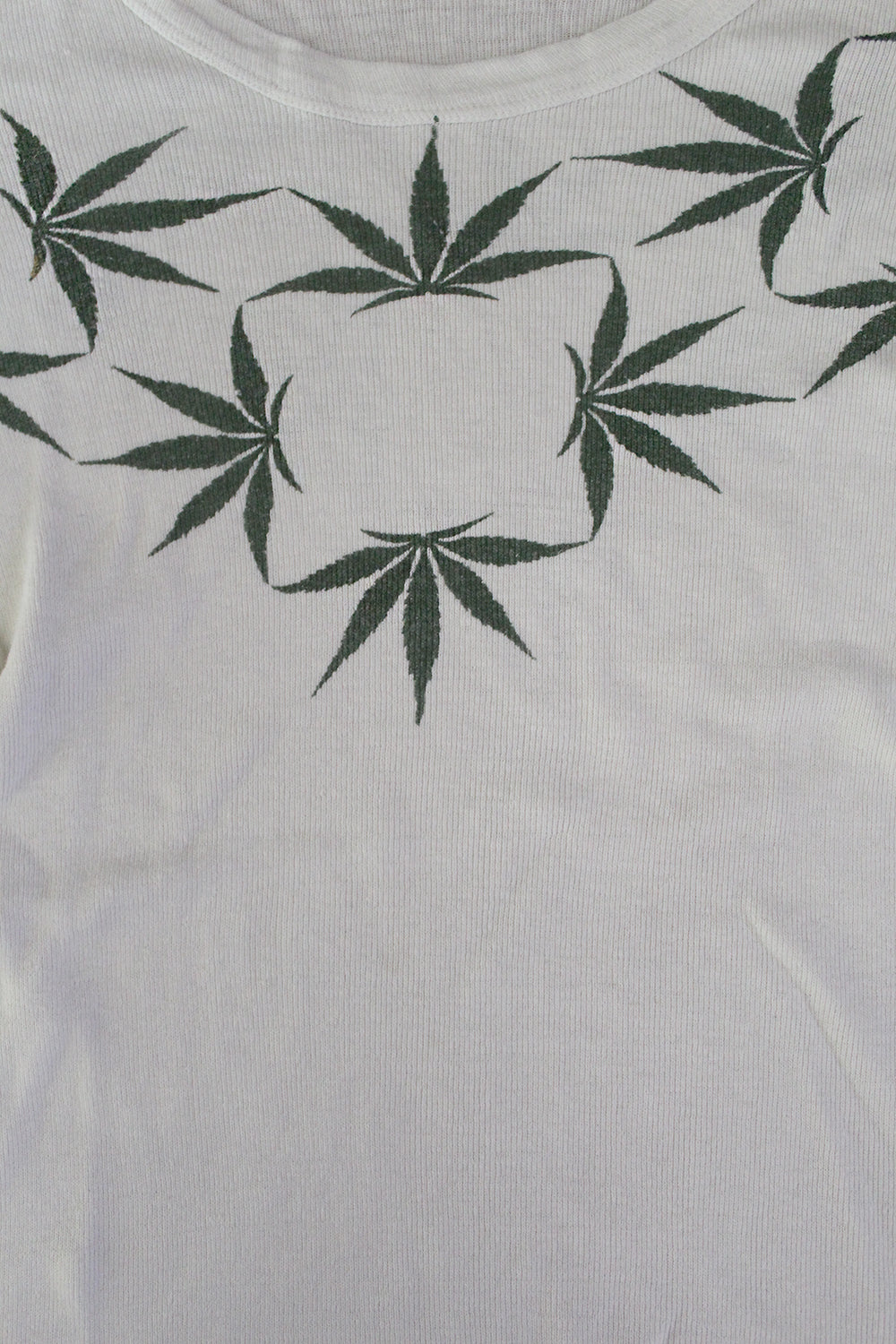 Vintage 60&#39;s Weed Cannabis Print Long Sleeve T-Shirt