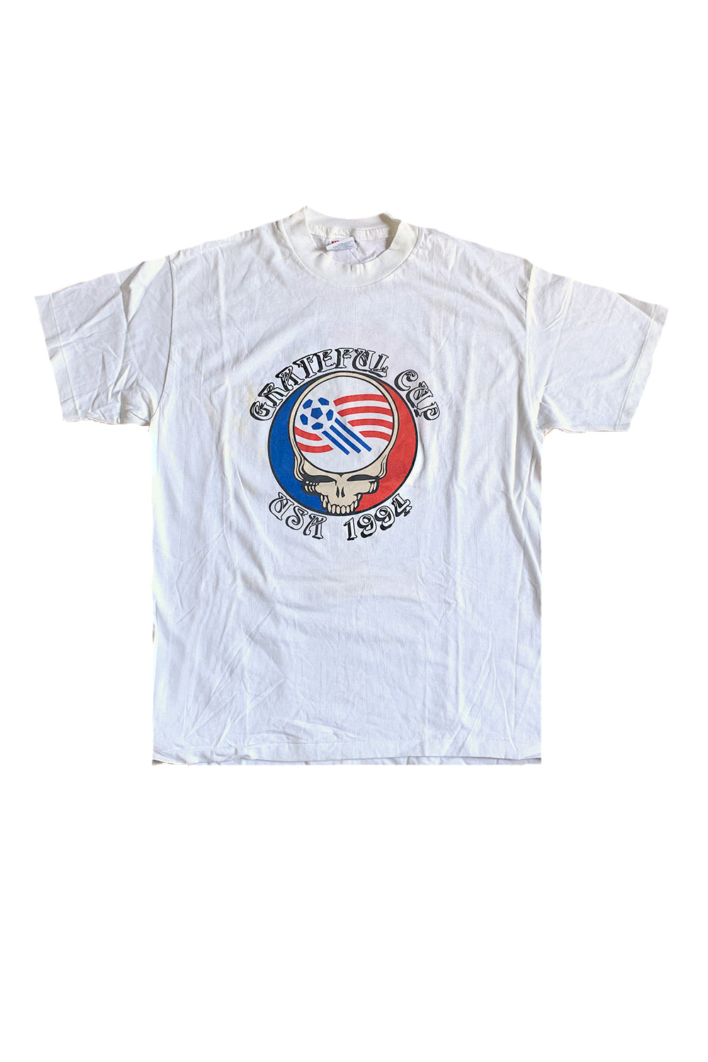 Vintage Deadstock 90&#39;s Grateful Cup Soccer T-Shirt