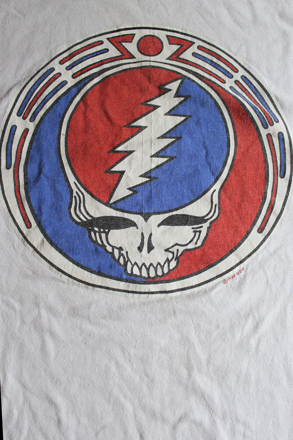 Vintage 80&#39;s GRATEFUL DEAD STEAL YOUR FACE BELT BUCKLE LOGO OWSLEY STANLEY T-Shirt